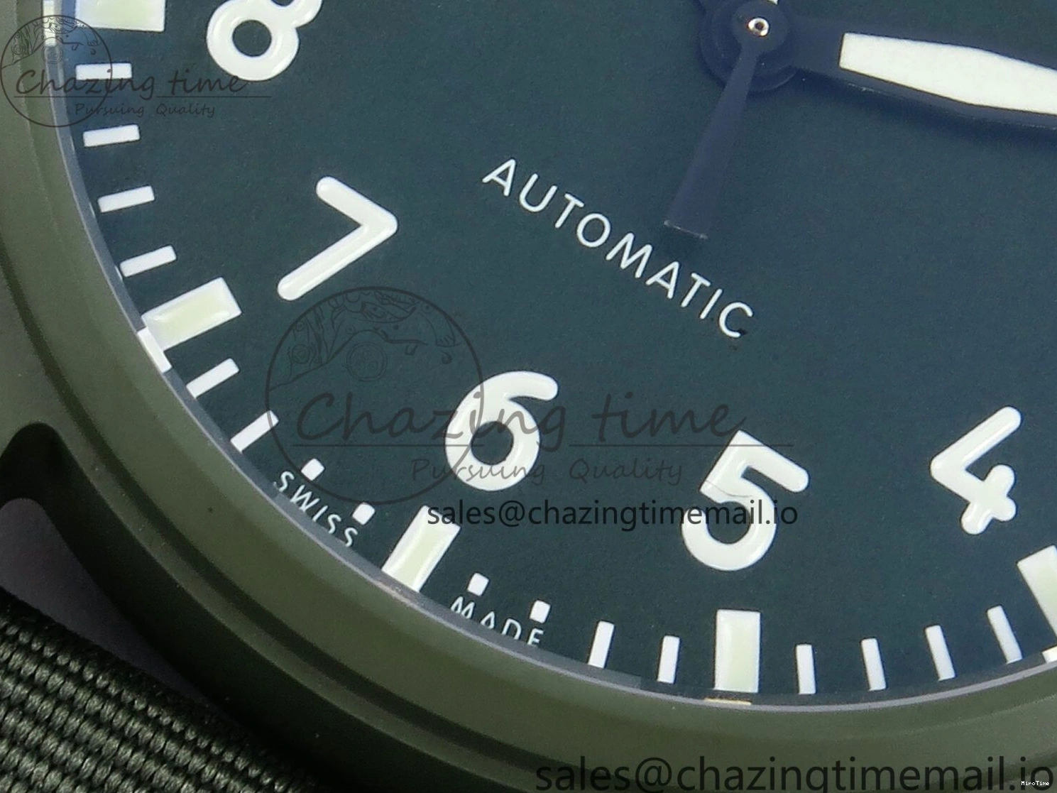 MIROTIME 0515 Big Pilot IW329802 M+F 1:1 Best Edition Green Dial on Green Nylon Strap MY Unique 7002